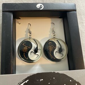 YIN YANG SCORPION EARRINGS